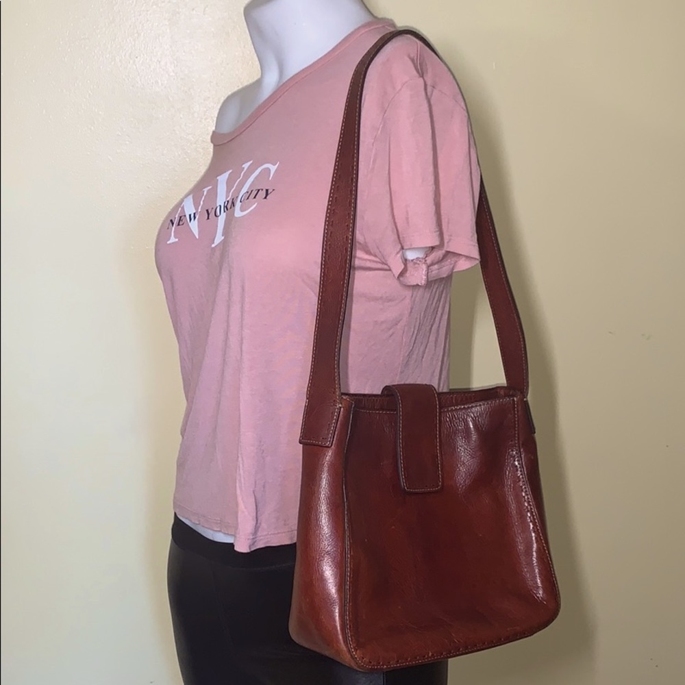 Vintage Fossil Sedona Handbag Brown Leather